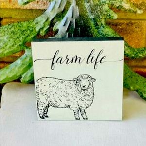 *Farmhouse Square Block Sign 4”, **listing is for sheep only**
